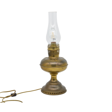 Bradley & Hubbard Electrified Oil Lamp | American Antique