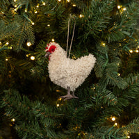 Beige Hen Ornament
