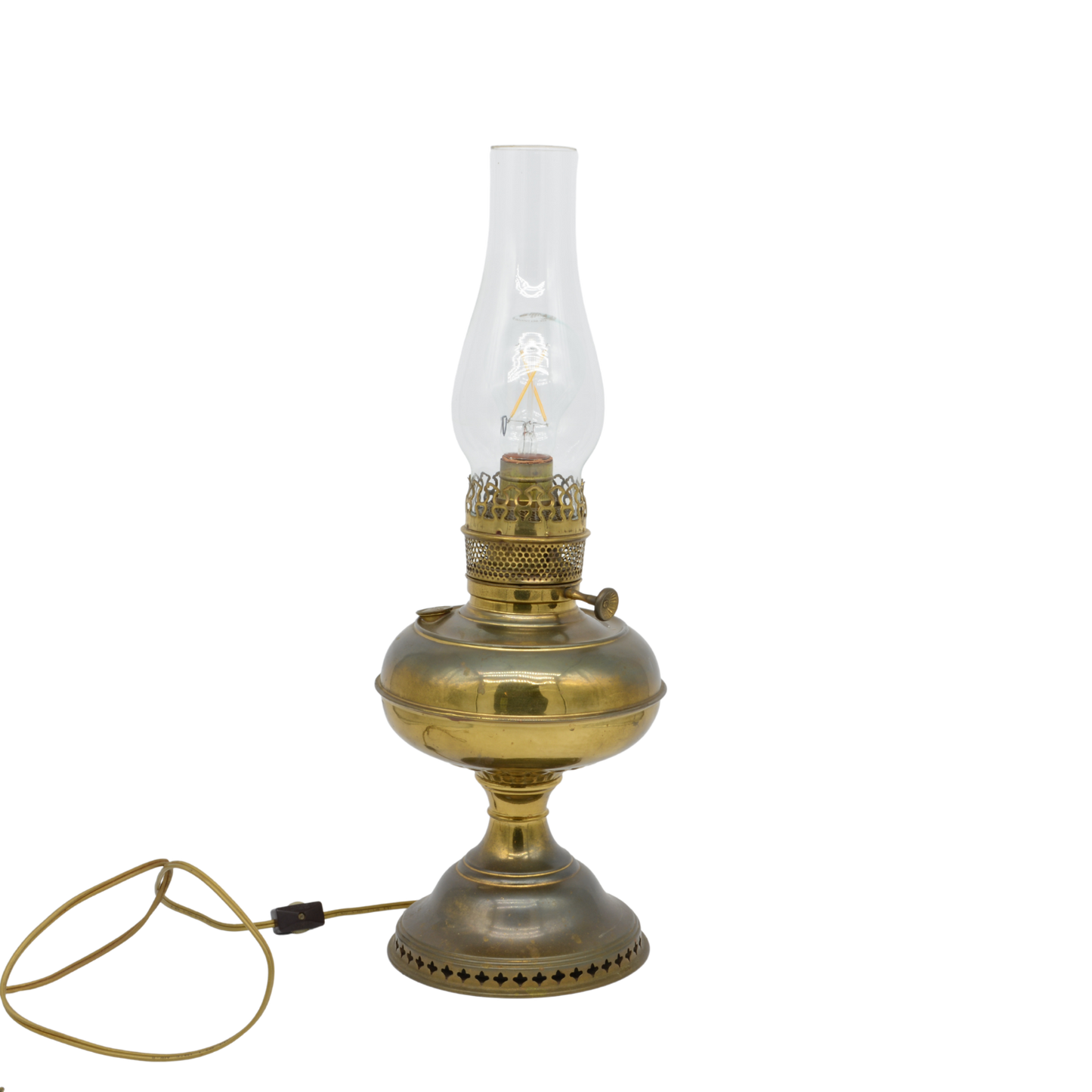 Bradley & Hubbard Electrified Oil Lamp | American Antique