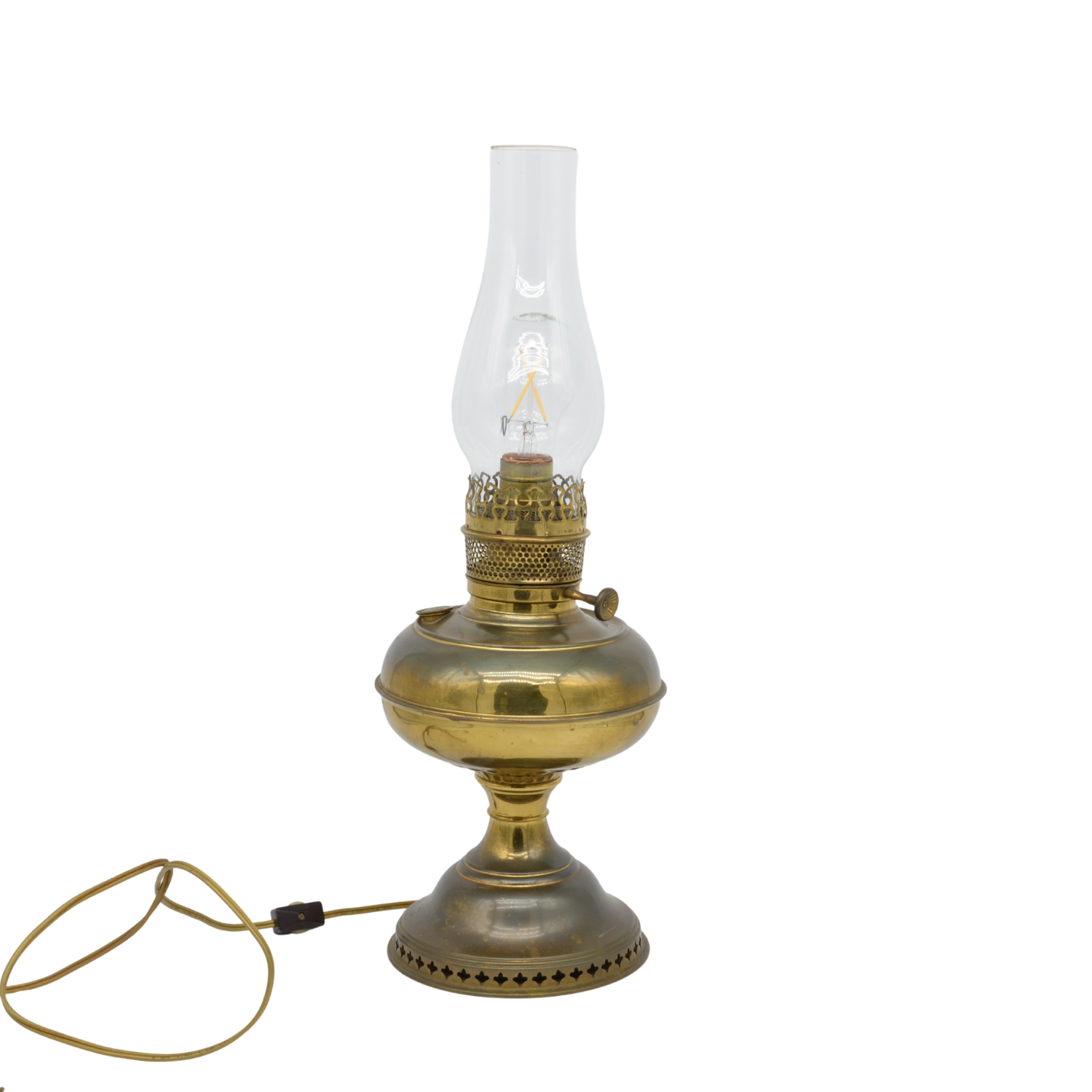 Bradley & Hubbard Electrified Oil Lamp | American Antique