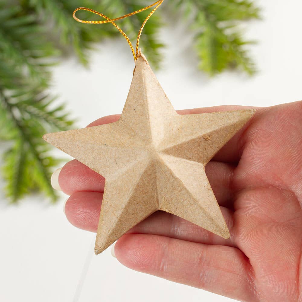 3" Paper Mache Star Ornament