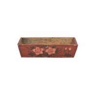 Folk Painted Wooden Box | American Antique