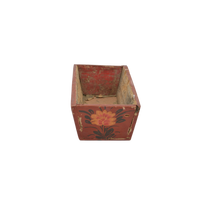 Folk Painted Wooden Box | American Antique