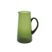 Hammered Glass Pitcher - Green