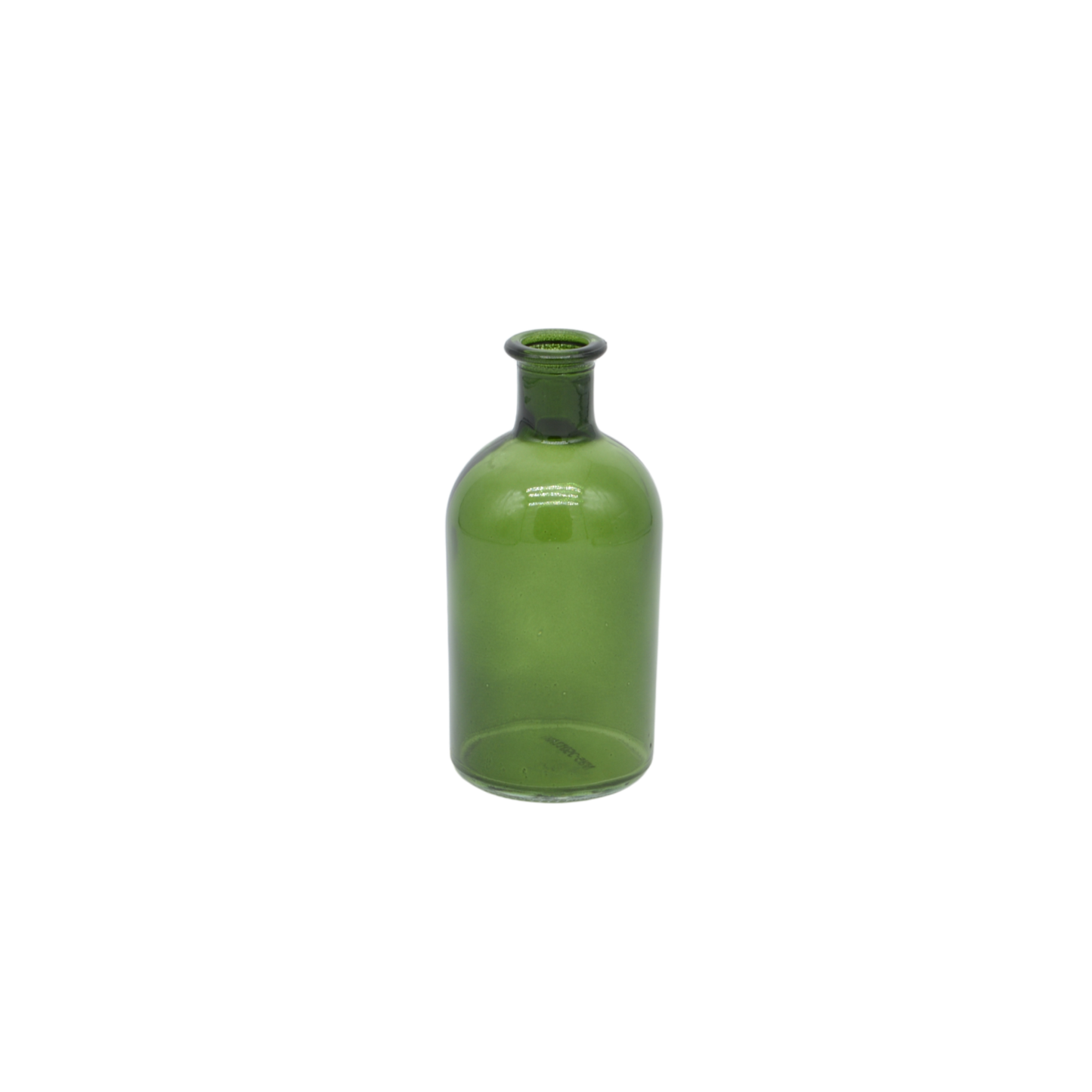 Dark Green Medicine Bottle Bud Vase