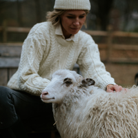 Homestedt British Wool Cable Knit Sweater - Natural White