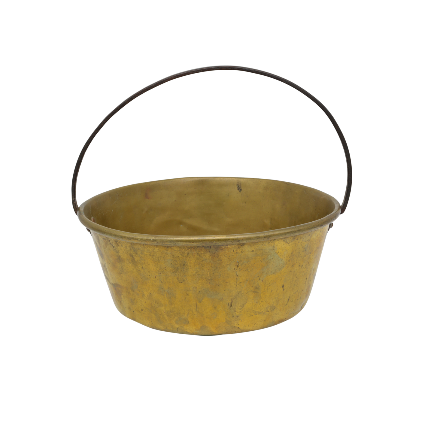 Brass Pot with Fixed Handle | Antique