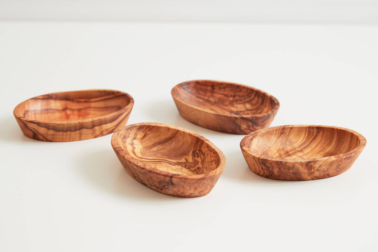 Italian Olivewood Aperitivo Bowls - Set of 4