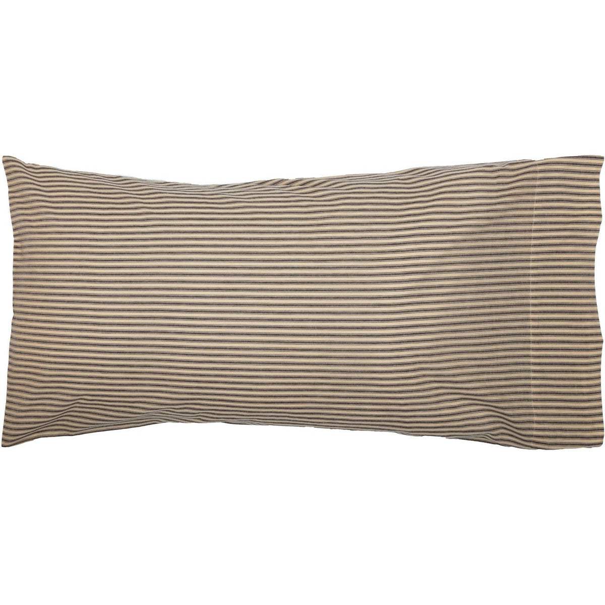Sawyer Mill Charcoal Ticking Stripe King Pillow Case Set 2pc