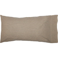 Sawyer Mill Charcoal Ticking Stripe King Pillow Case Set 2pc