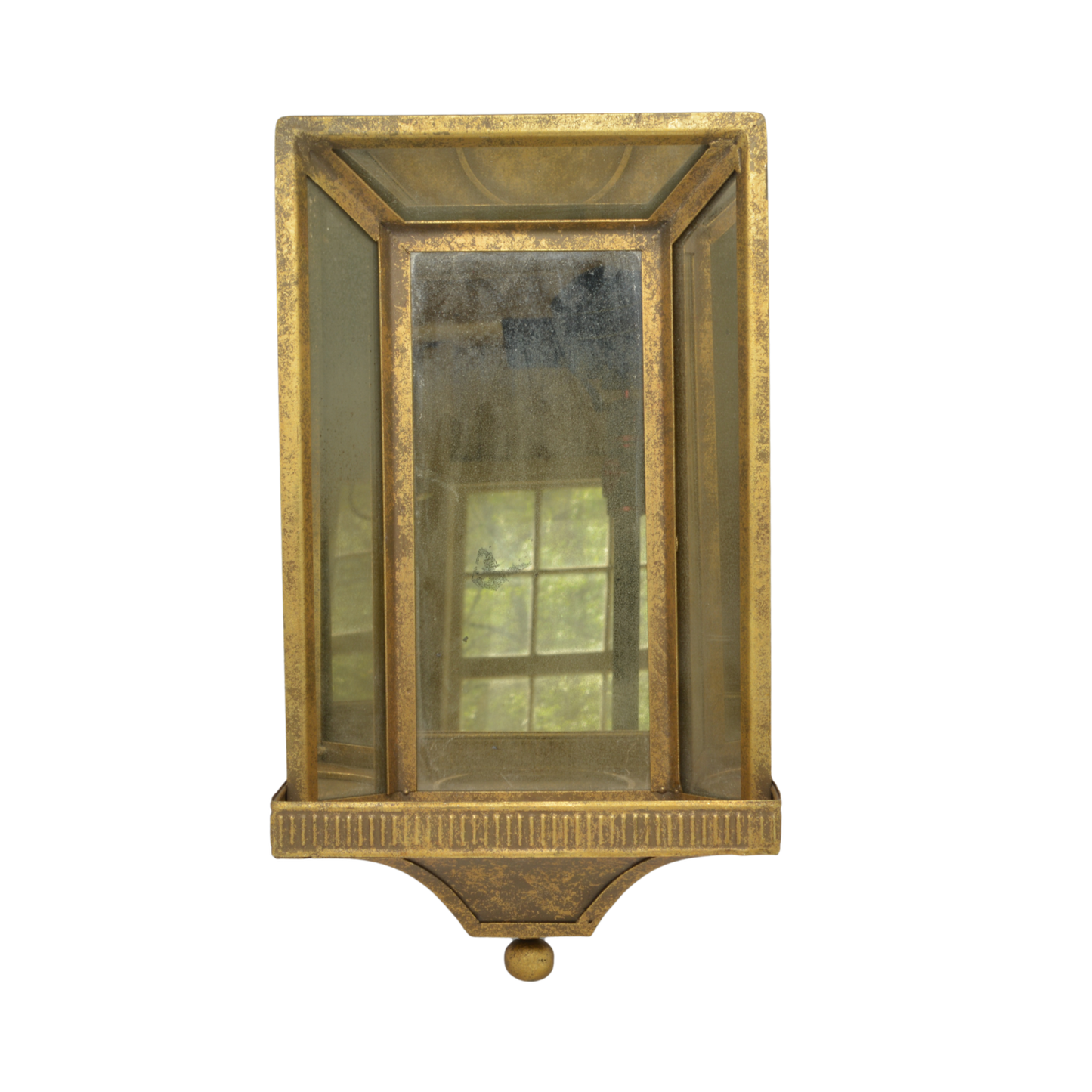 Metal Mirrored Candle Holder Sconce | Vintage