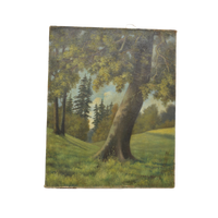 Woodland Scene Oil Painting | American Antique