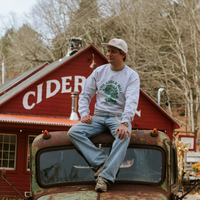 Vintage style grey cider mill sweater