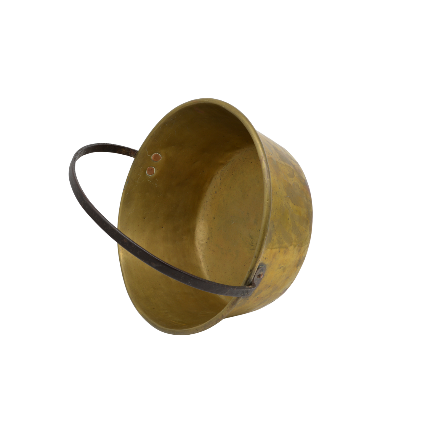 Brass Pot with Fixed Handle | Antique