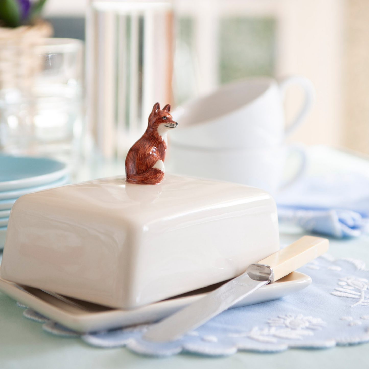 Fox Butter Dish