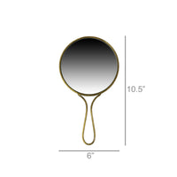 Lena Hand Mirror, Brass - Round - Brass