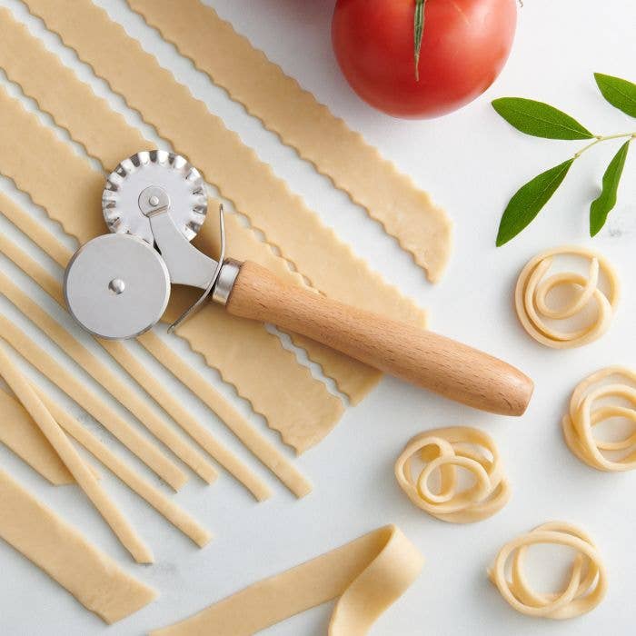 Fantes Double Pastry Ravioli Pasta Dough Cutter Crimper