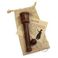 Wooden Cup and Ball Game in Cloth Bag | 6” | Games