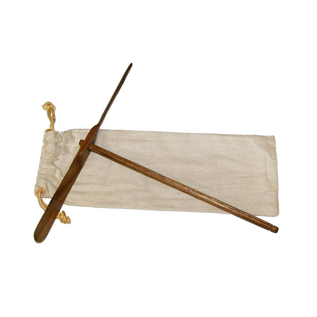 Solid Wood Hand Propeller Toy in Cloth Bag | Games