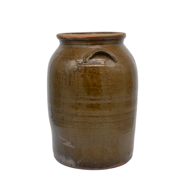 5 Gallon Two Handled Stoneware Crock | American Antique