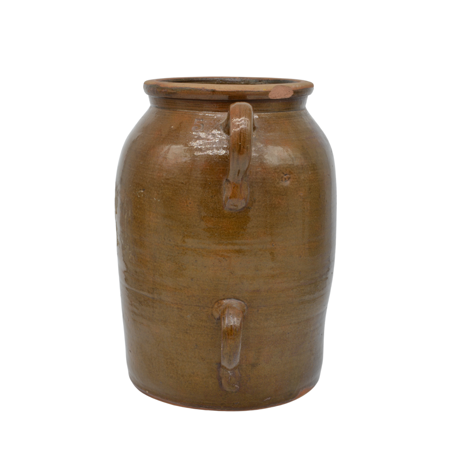 5 Gallon Two Handled Stoneware Crock | American Antique