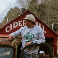 Vintage style grey cider mill sweater