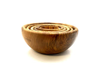 Set of Six Nesting Olive Wood Bowls