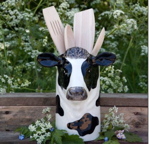 Friesian Cow Utensil Pot