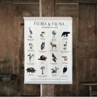 Flora and Fauna of Upstate New York Wall Hanging Canvas Print