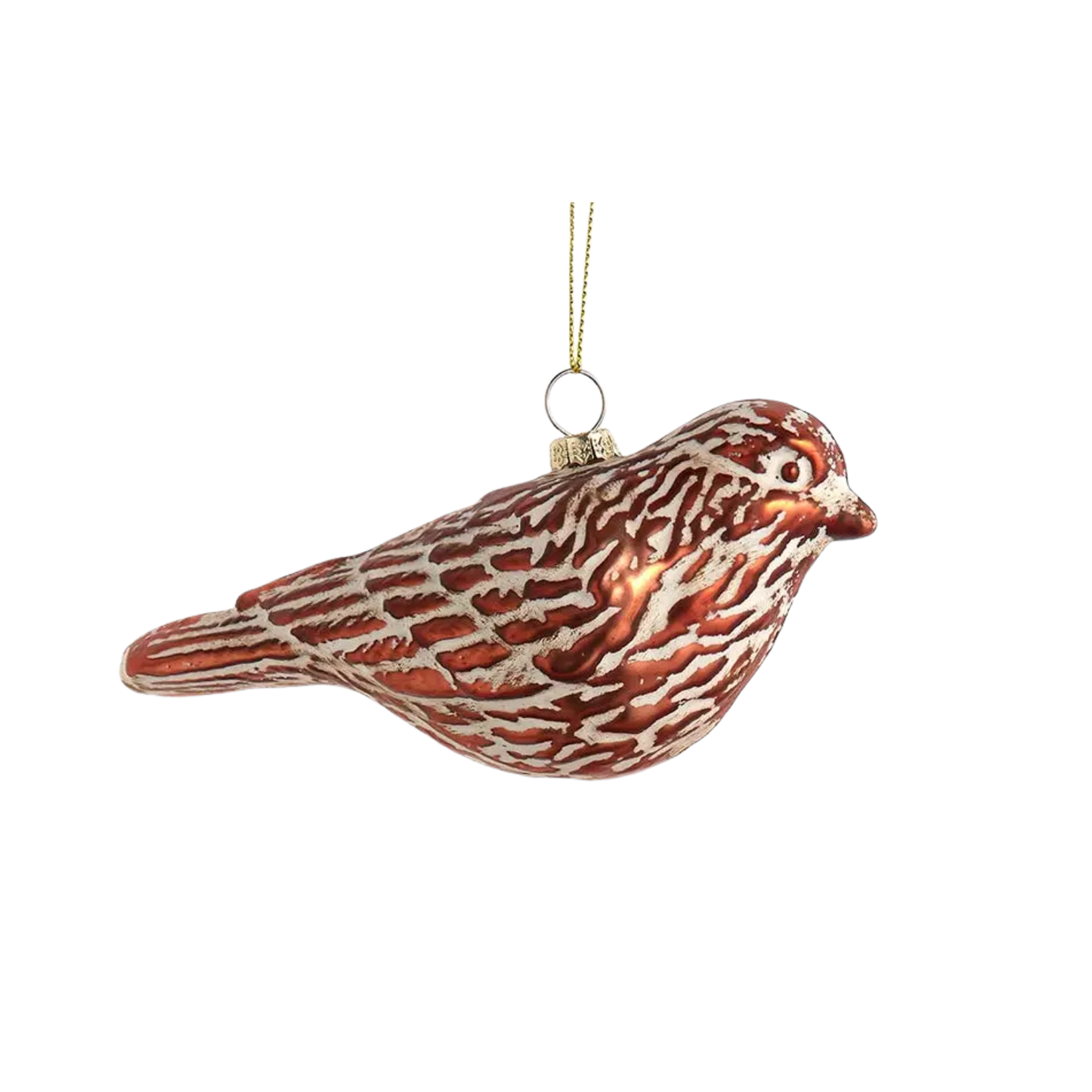 Glass Distressed Copper Bird