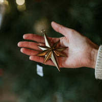 Antique Brass Star Tree Decoration