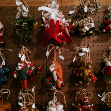 Felt Tree Ornament - Sheep in Santa Hat