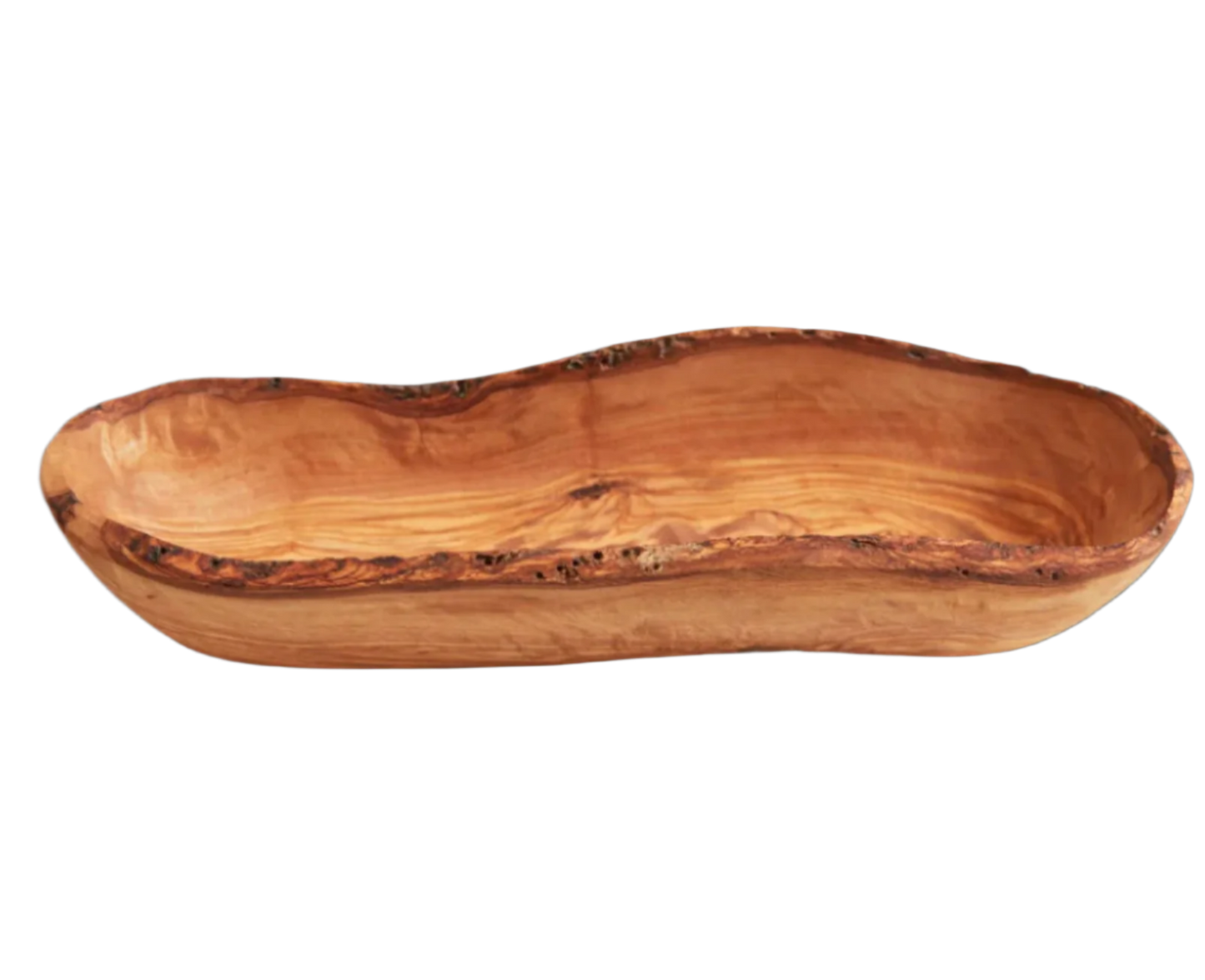 Italian Olivewood Boat Bowl - Live Edge