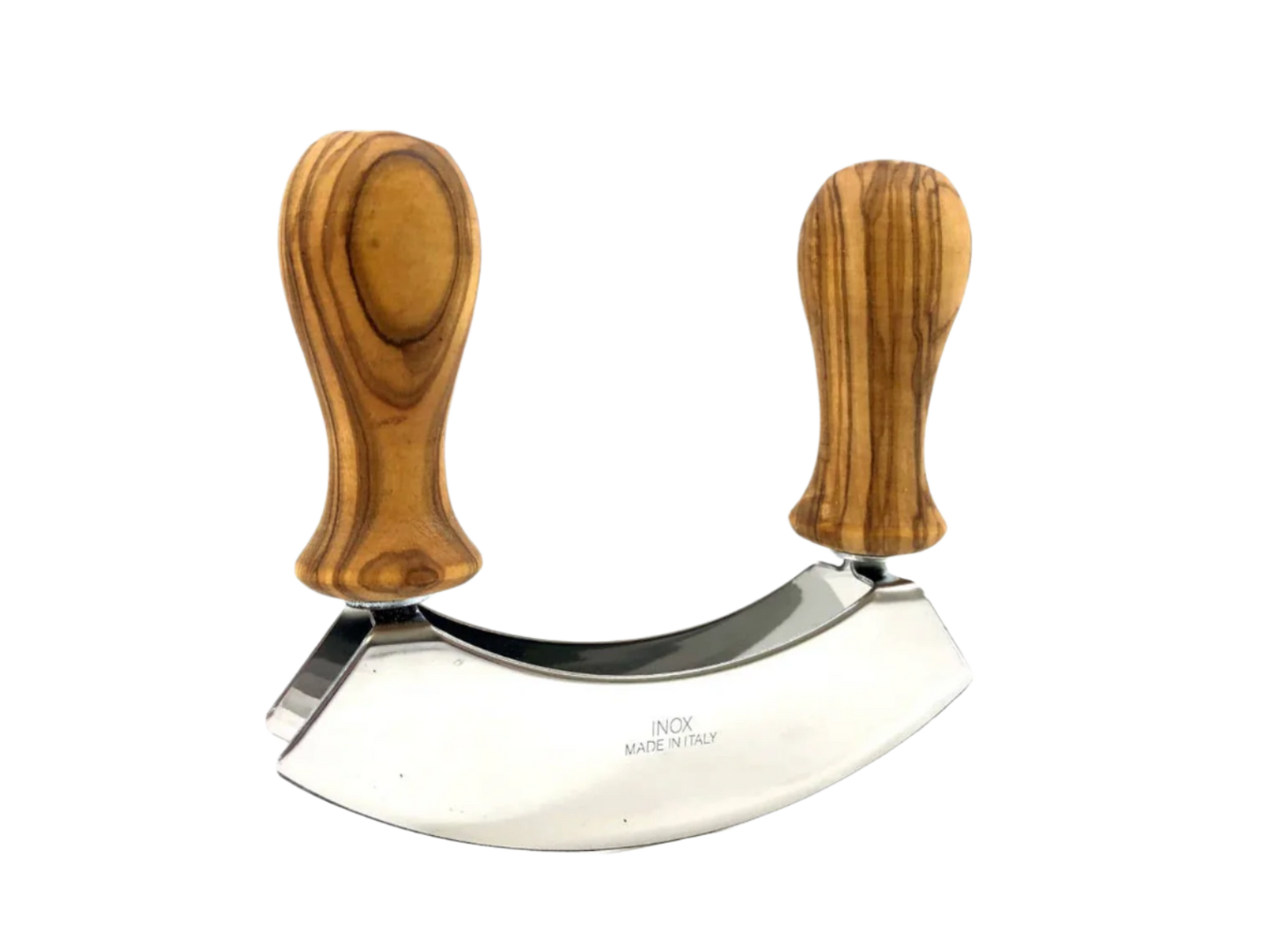 Olive Wood Mezzaluna Knife