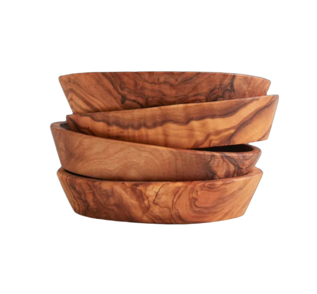 Italian Olivewood Aperitivo Bowls - Set of 4