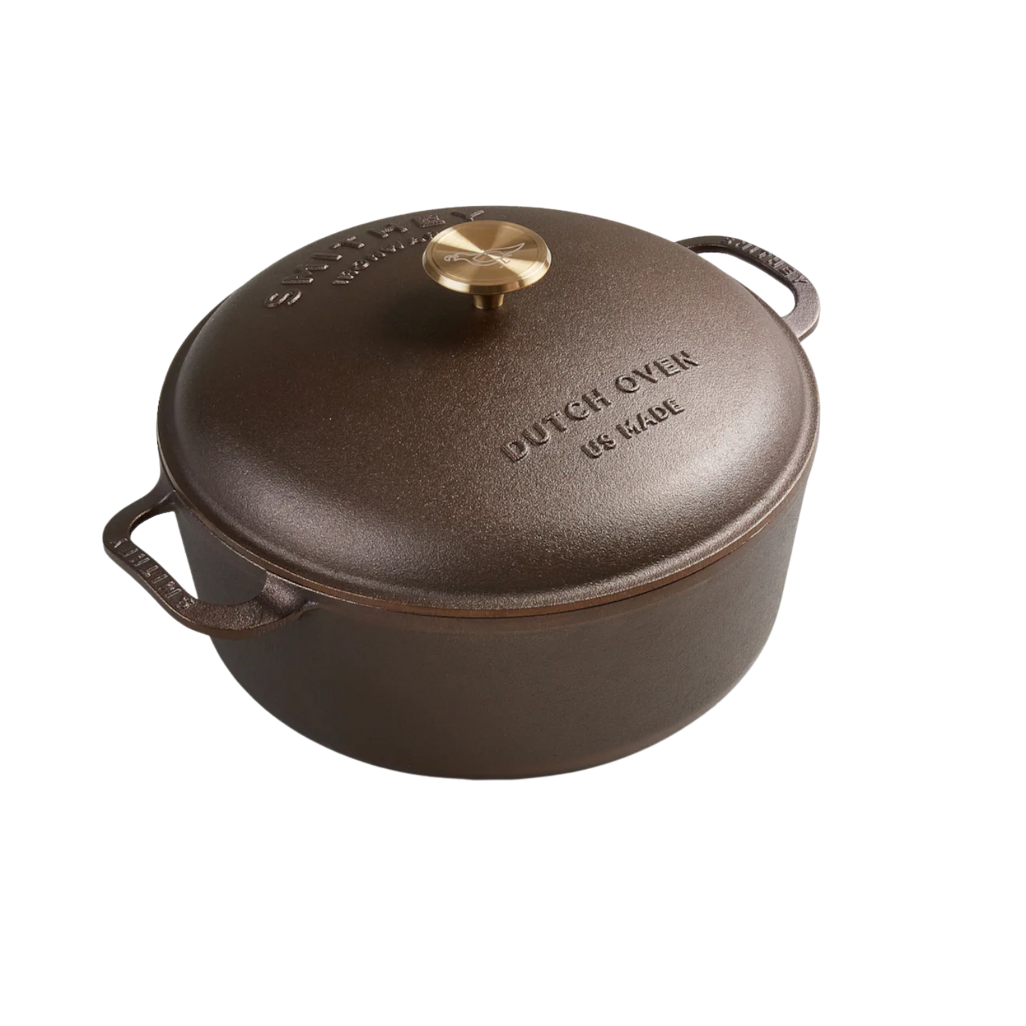 Smithey 7.25qt dutch oven no background