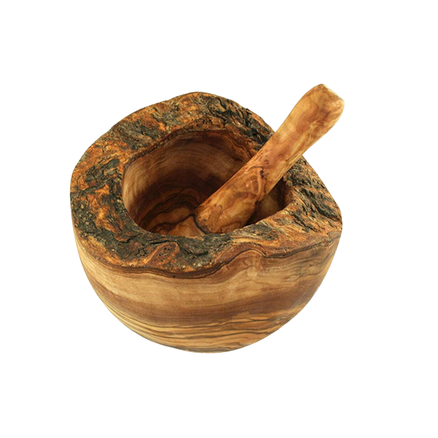 Olive Wood Pestle & Mortar (approx. 12 cm)