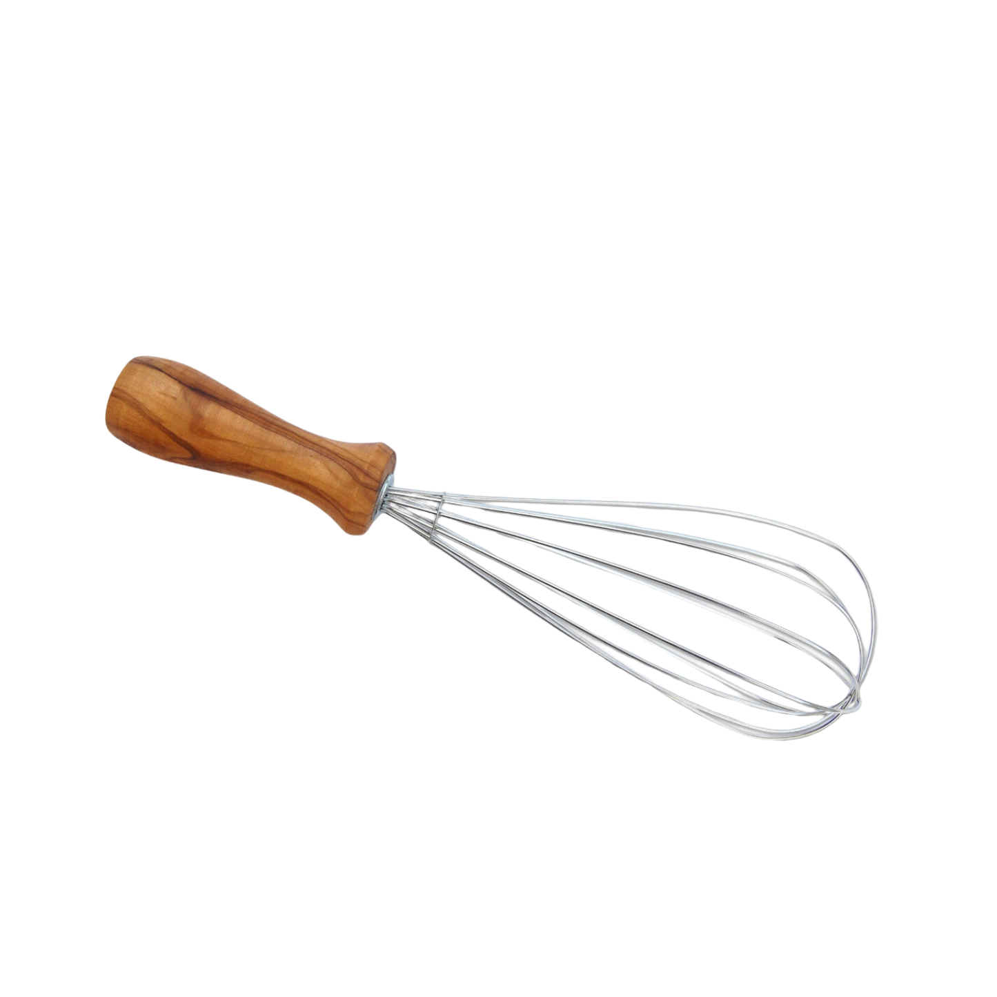 Olive Wood Handled Stainless Steel Whisk