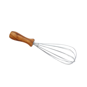 Olive Wood Handled Stainless Steel Whisk