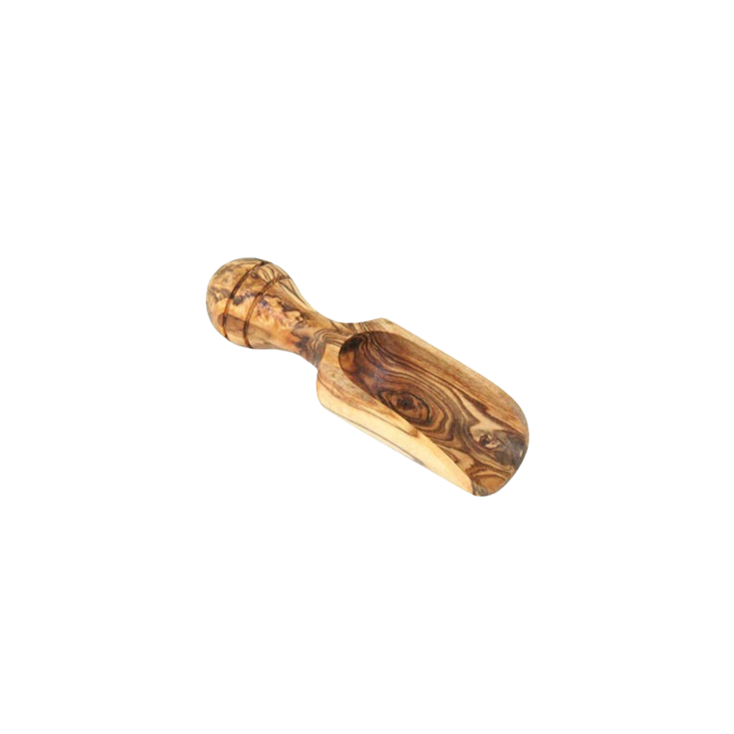 Olive Wood Salt Scoop  (9 — 10 cm)