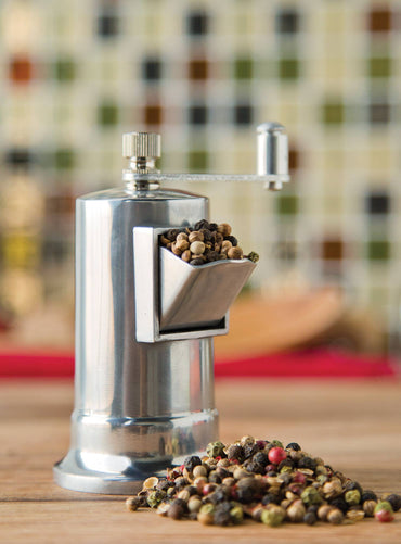 Aluminum Pepper Mill Crank Grinder, 4"