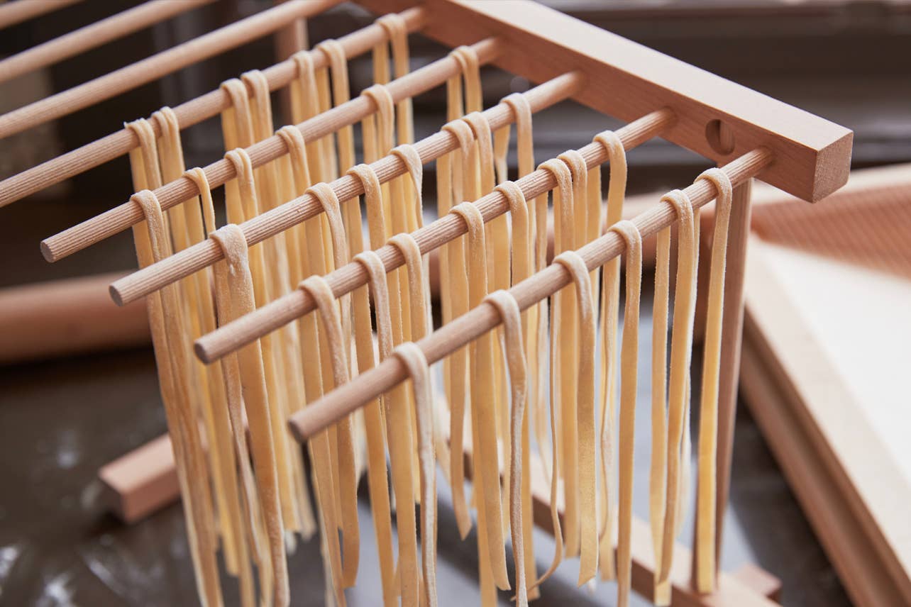 Italian Beechwood Collapsible Pasta Drying Rack