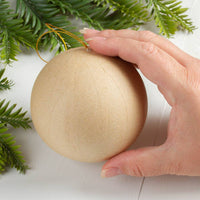 3-1/2" Paper Mache Ball Ornament