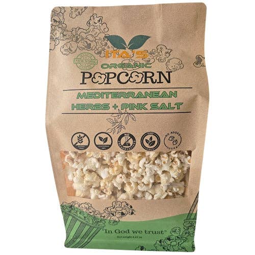 Ita's Organic Himalayan Pink Salt Popcorn With Mediterranean Herbs