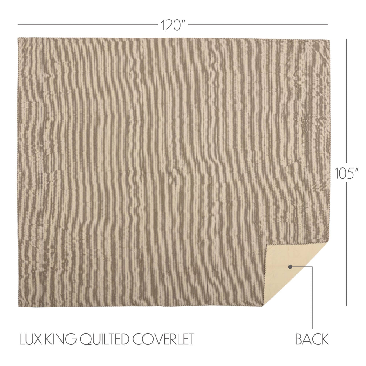 Sawyer Mill Charcoal Ticking Stripe Luxury King Quilt