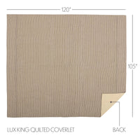 Sawyer Mill Charcoal Ticking Stripe Luxury King Quilt