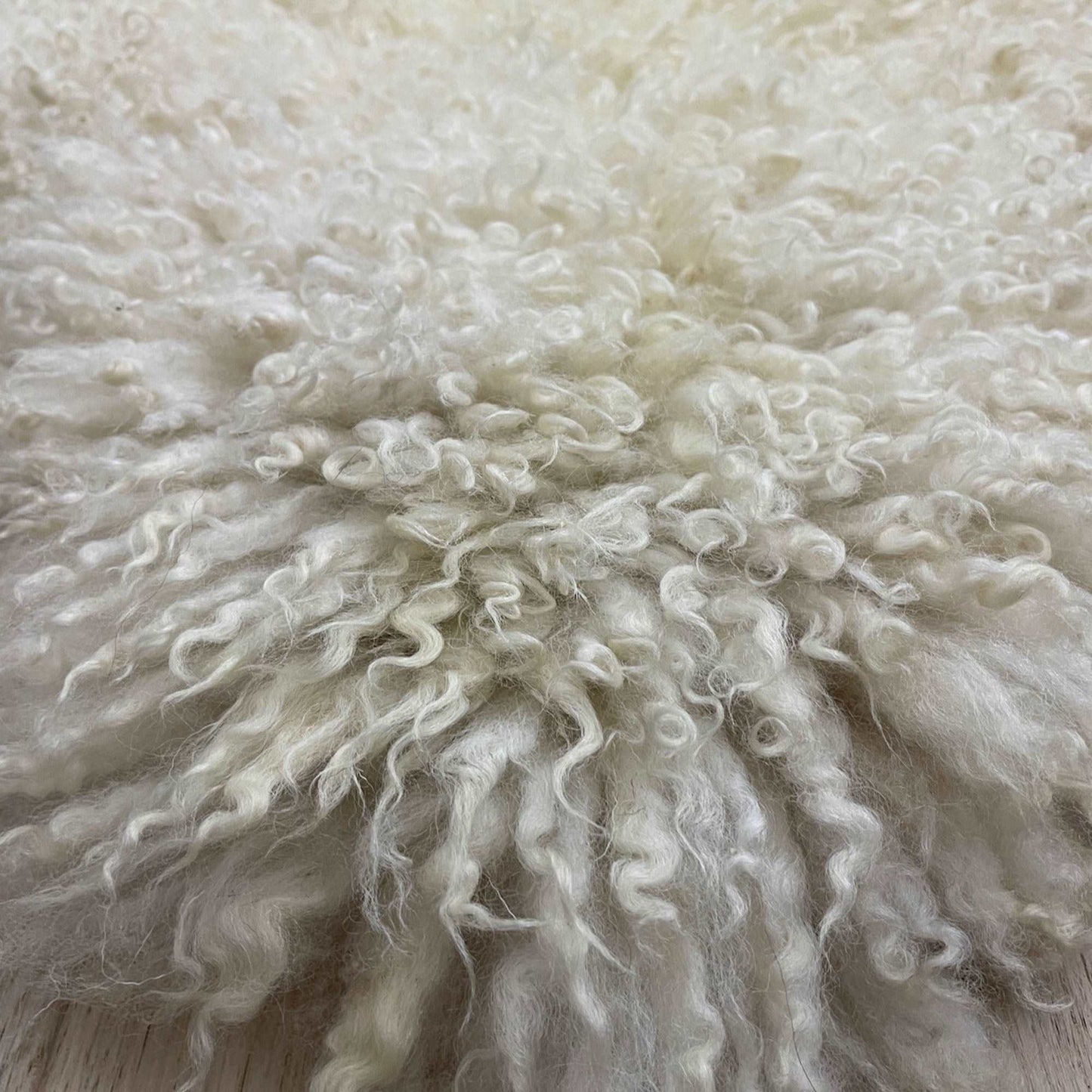 British Curly Sheepskin Ivory