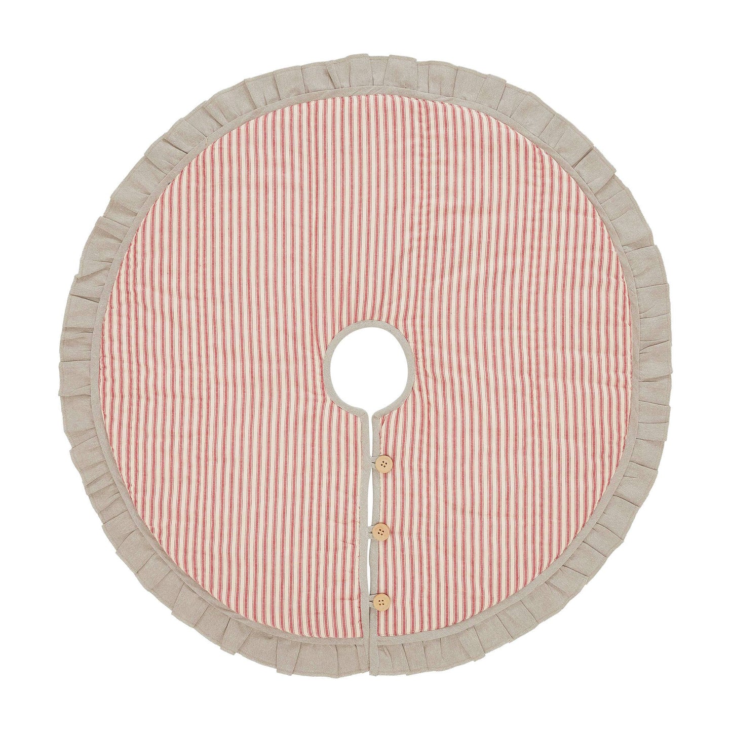 Sawyer Mill Red Ticking Stripe Tree Skirt 36