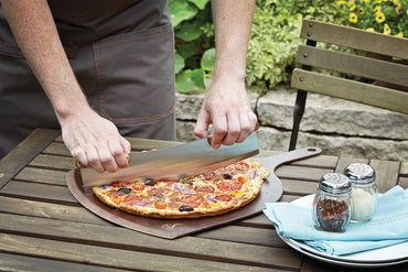 Acacia Pizza Cutter, Stainless Steel, 13" Blade