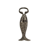 6" Nickel-Plated Brass Fish Bottle Opener